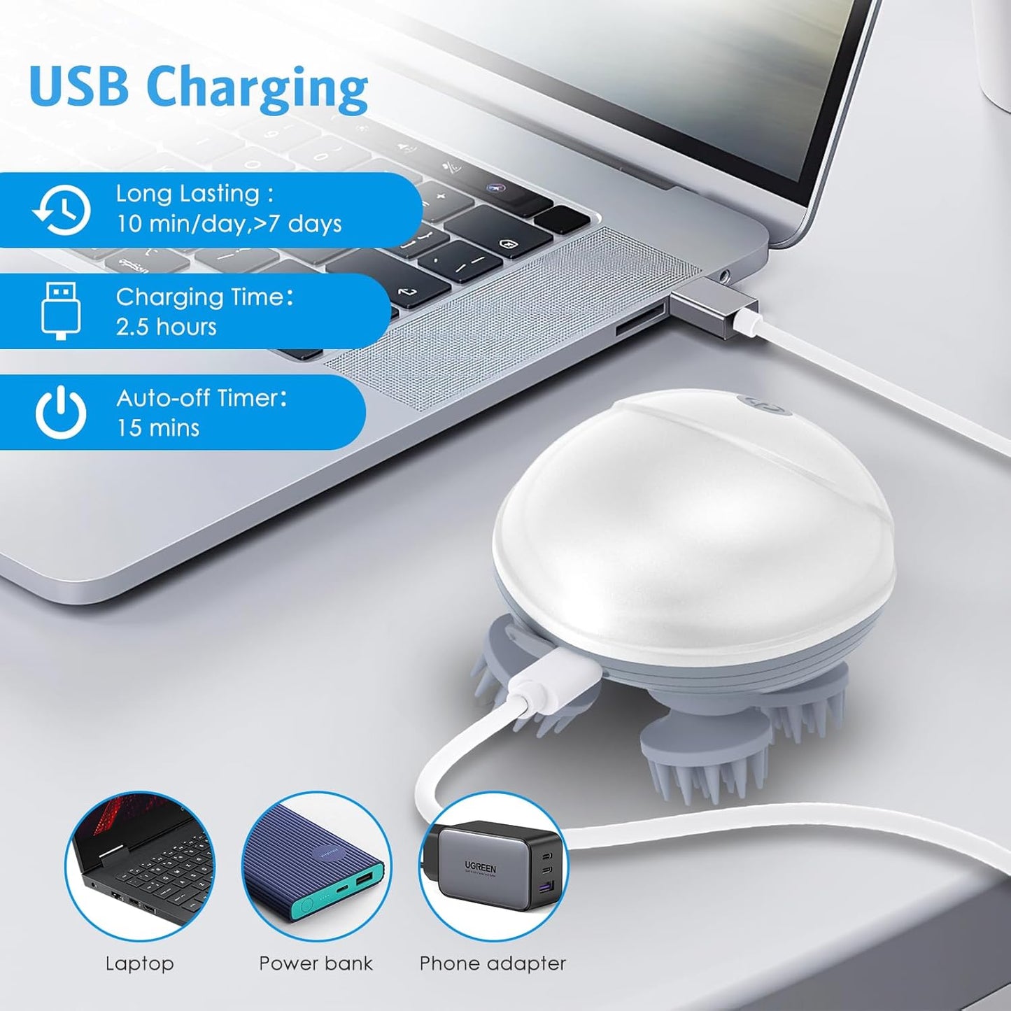 HydroScalp™ Rechargeable Head & Body Massager