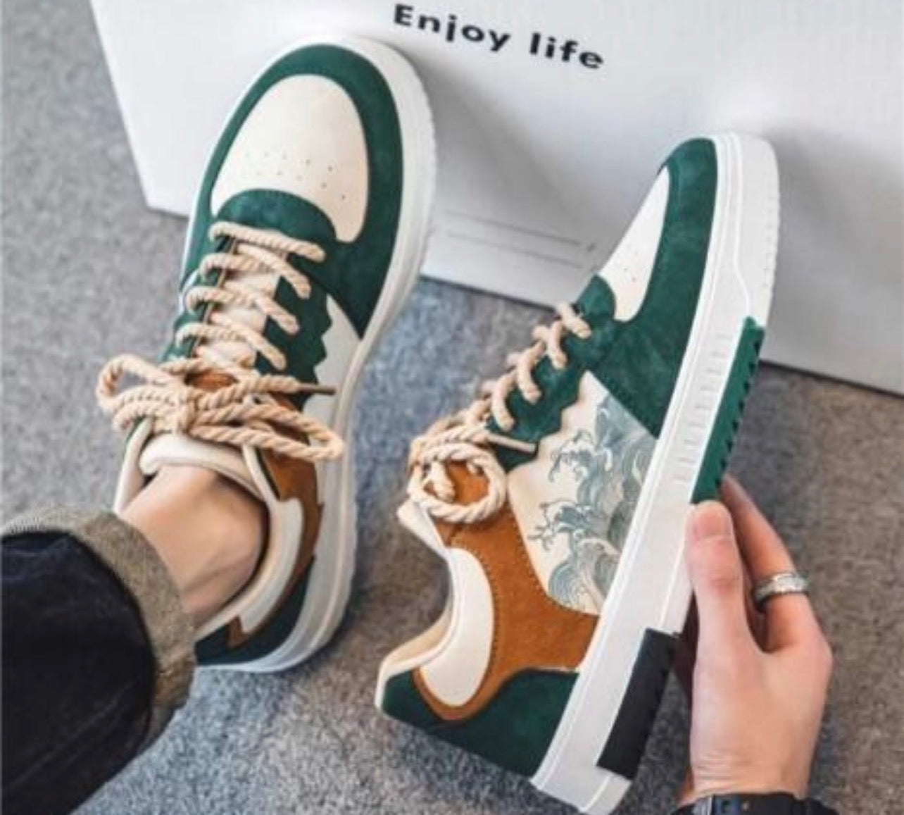 THS Green Casual Sneakers