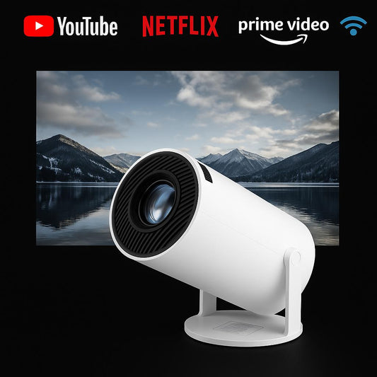 Mini Portable Projector – 4K & 1080P Compatible | WiFi 6, Bluetooth 5.0, Android 11